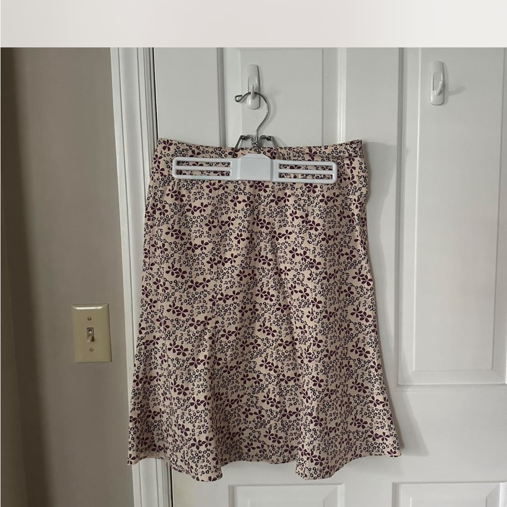 GAP Brown and White Mini Skater Skirt